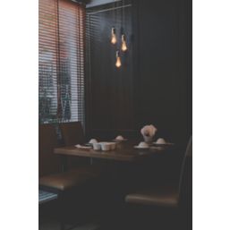 Knightsbridge  Vintage Style 3-Light Pendant Brushed Chrome