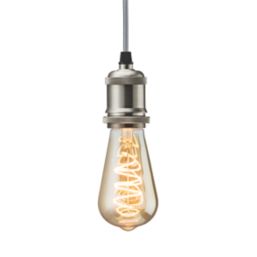 Knightsbridge  Vintage Style 3-Light Pendant Brushed Chrome