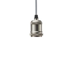 Knightsbridge  Vintage Style 3-Light Pendant Brushed Chrome