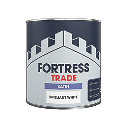 Fortress Trade  Satin Brilliant White Trim Paint 1Ltr