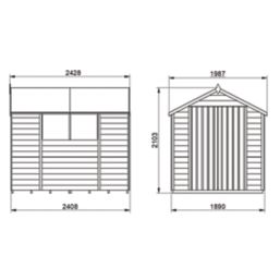Forest  6' x 8' (Nominal) Apex Overlap Timber Shed