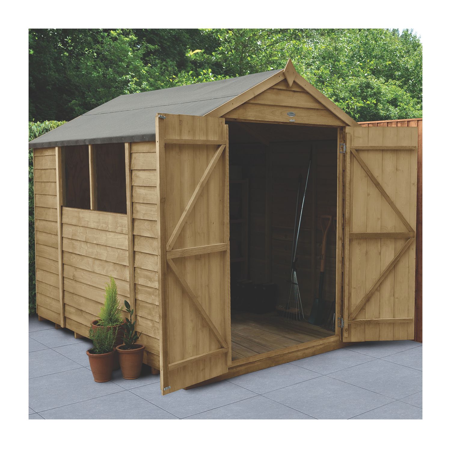 Forest 6' x 8' (Nominal) Apex Overlap Timber Shed (316JR)