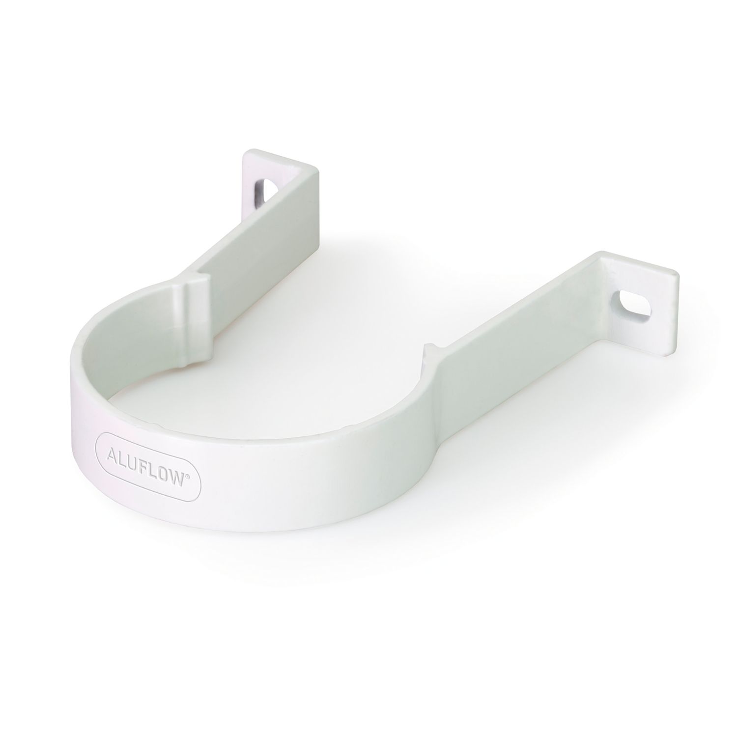 Aluflow Round Aluminium Downpipe Bracket White 68mm (316KA)