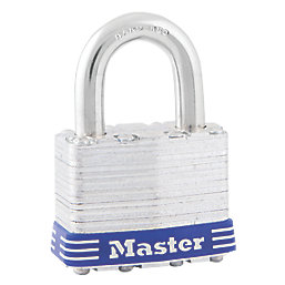 Master Lock 1EURD  Laminated Steel  Water-Resistant   Padlock 44mm