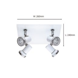 Eglo Tamara 1 LED Square 4-Light Spotlight White 3W 240lm