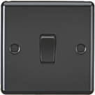 Knightsbridge  20A 1-Gang DP Control Switch Matt Black  with Black Inserts