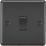 Knightsbridge  20A 1-Gang DP Control Switch Matt Black  with Black Inserts