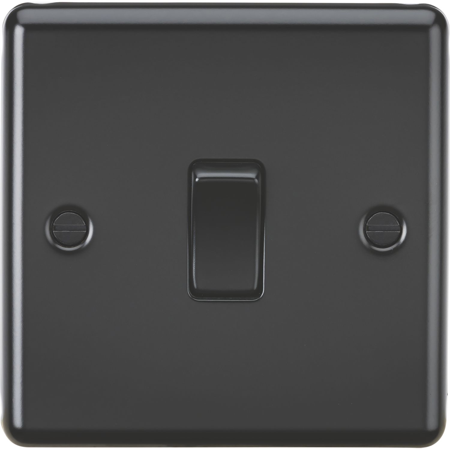 Knightsbridge 20A 1-Gang DP Control Switch Matt Black with Black Inserts (316PX)