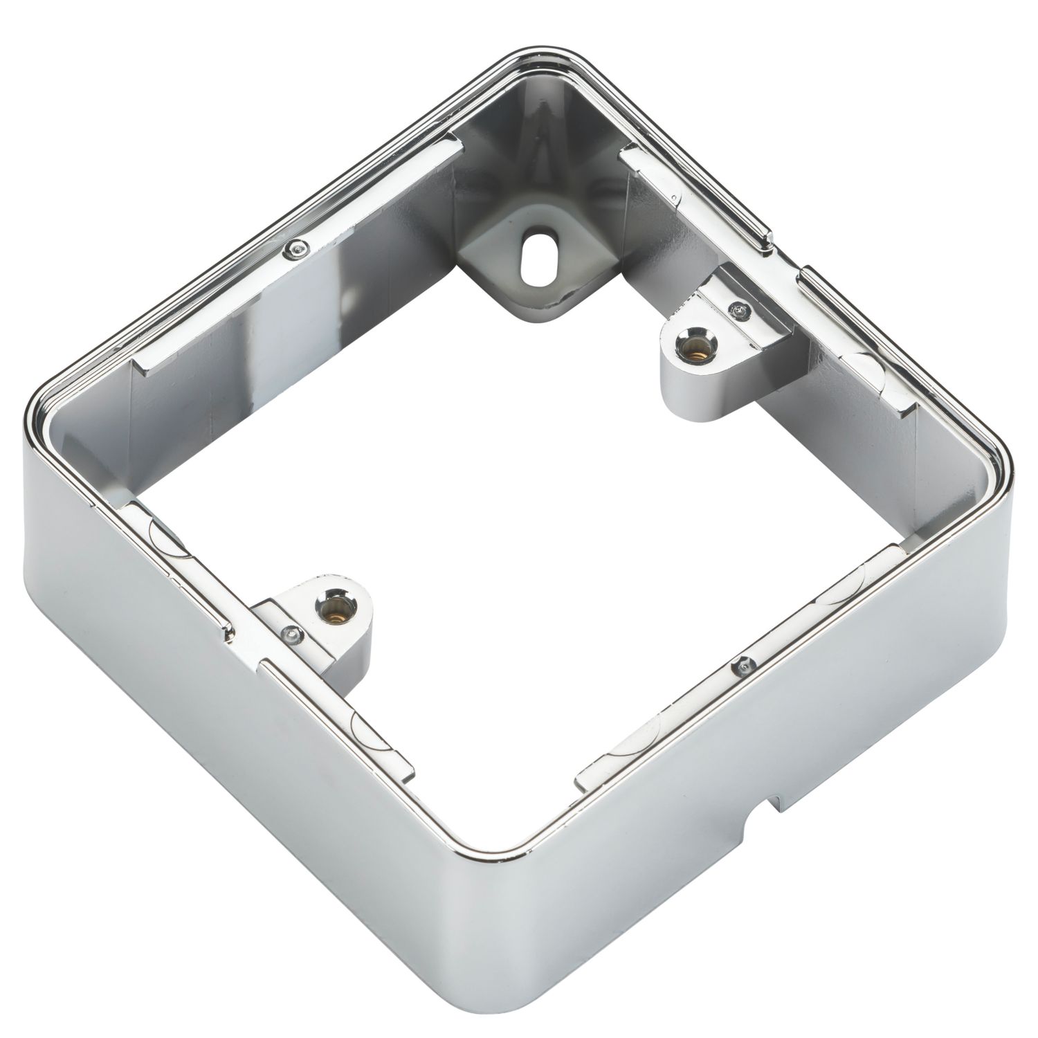Knightsbridge 1-Gang Polished Chrome Surface Box Spacer 32mm (316PY)