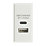 Contactum Media Modular 3.1A 15.5W 2-Outlet Type A & C USB Socket White
