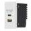 Contactum Media Modular 3.1A 15.5W 2-Outlet Type A & C USB Socket White