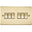 Knightsbridge  10AX 6-Gang 2-Way Light Switch  Brushed Brass