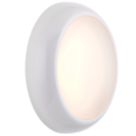 Saxby HeroPro Mini Outdoor Maintained Emergency Round LED Bulkhead Gloss White 12W 1200lm