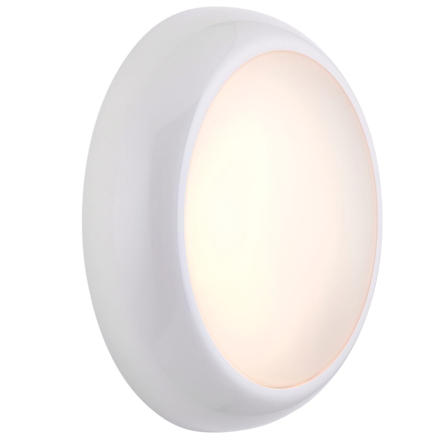 Saxby HeroPro Mini Outdoor Maintained Emergency Round LED Bulkhead Gloss White 12W 1200lm (316VX)