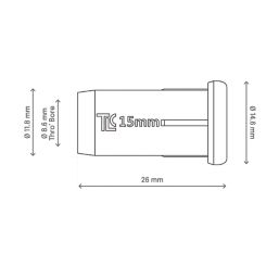 Flomasta STS15M1 Polybutylene & PEX Push-Fit Pipe Insert 15mm 10 Pack