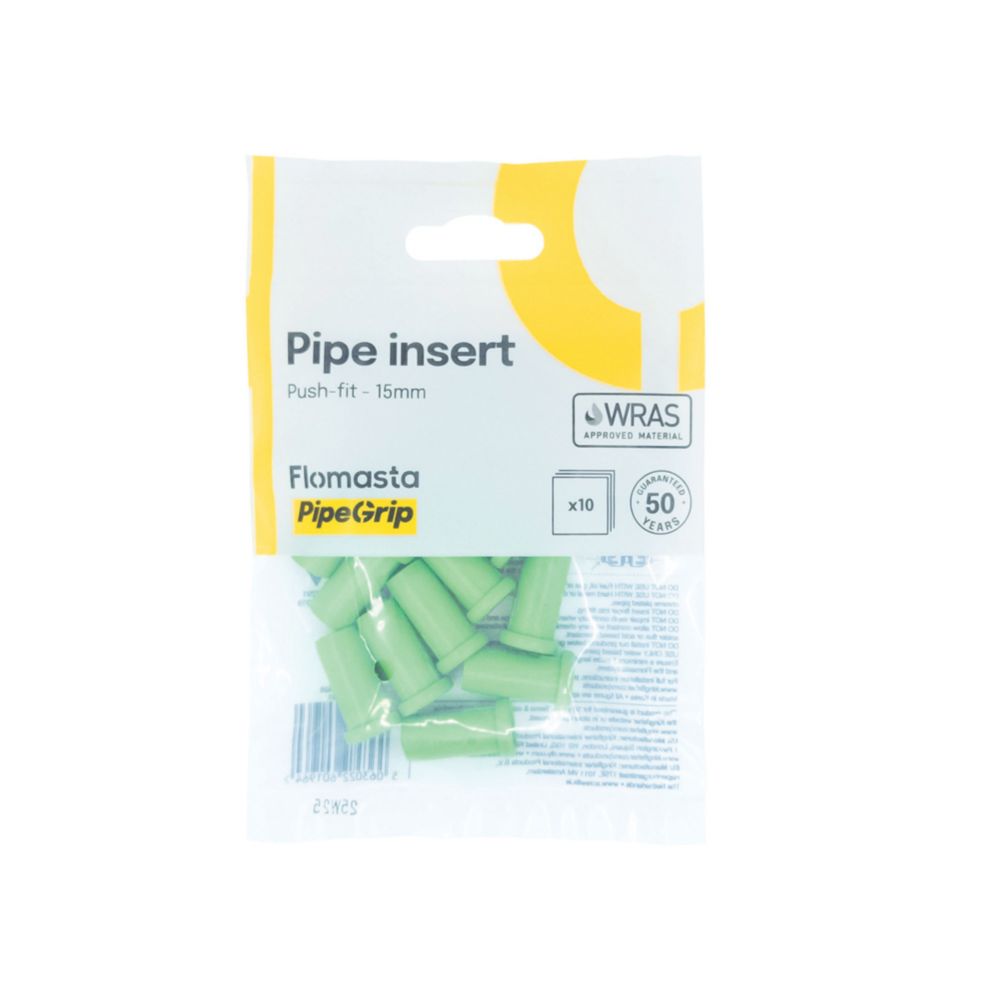 Flomasta STS15M1 Polybutylene & PEX Push-Fit Pipe Insert 15mm 10