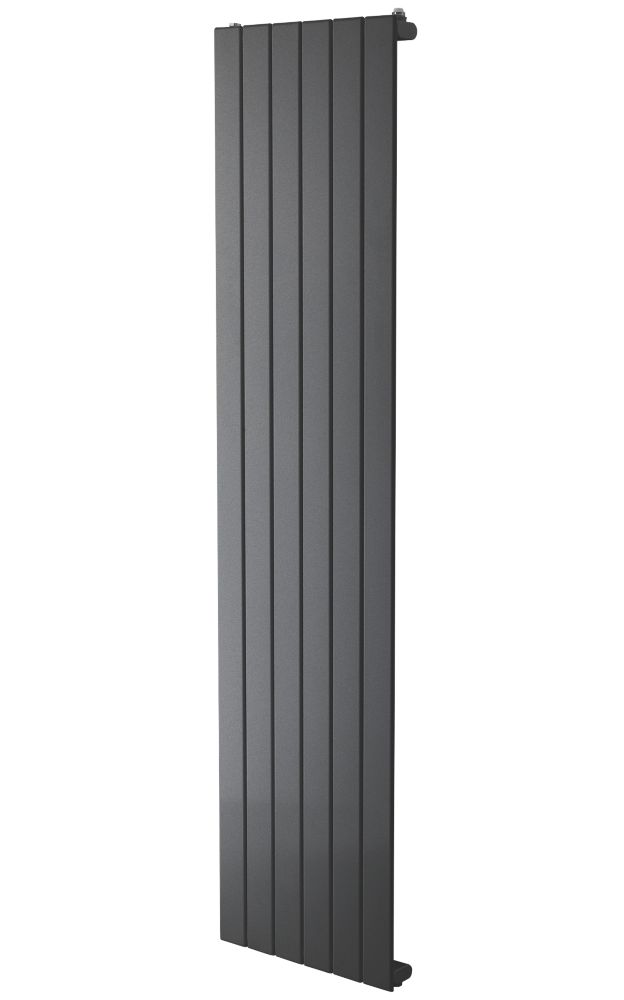 Flomasta 1500mm x 433mm 2607BTU Matt Charcoal Vertical Designer Radiator