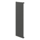 Flomasta  1500mm x 433mm 2607BTU Matt Charcoal Vertical Designer Radiator