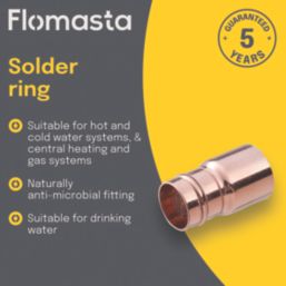 Flomasta  Brass Solder Ring Fitting Reducer F 15mm x M 22mm