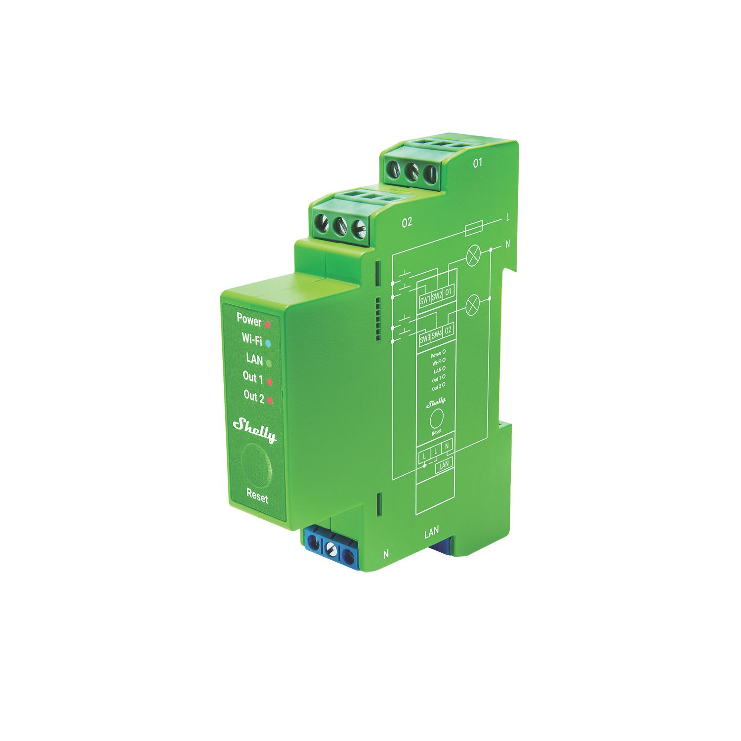 Shelly 2PM Single-Phase 2-Channel Smart Dimmer (317AG)