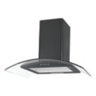Refurb Essentials  Curved Glass Hood Black 600mm