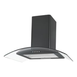 Refurb Essentials  Curved Glass Hood Black 600mm