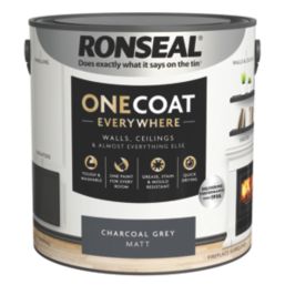 Ronseal 2.5Ltr Charcoal Grey Matt Emulsion Multi Surface Paint