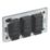 LAP  3-Gang 2-Way LED Dimmer Switch  Black Nickel with Colour-Matched Inserts