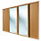 Spacepro Shaker 4-Door Sliding Wardrobe Door Kit Oak Frame Oak / Mirror Panel 2290mm x 2260mm