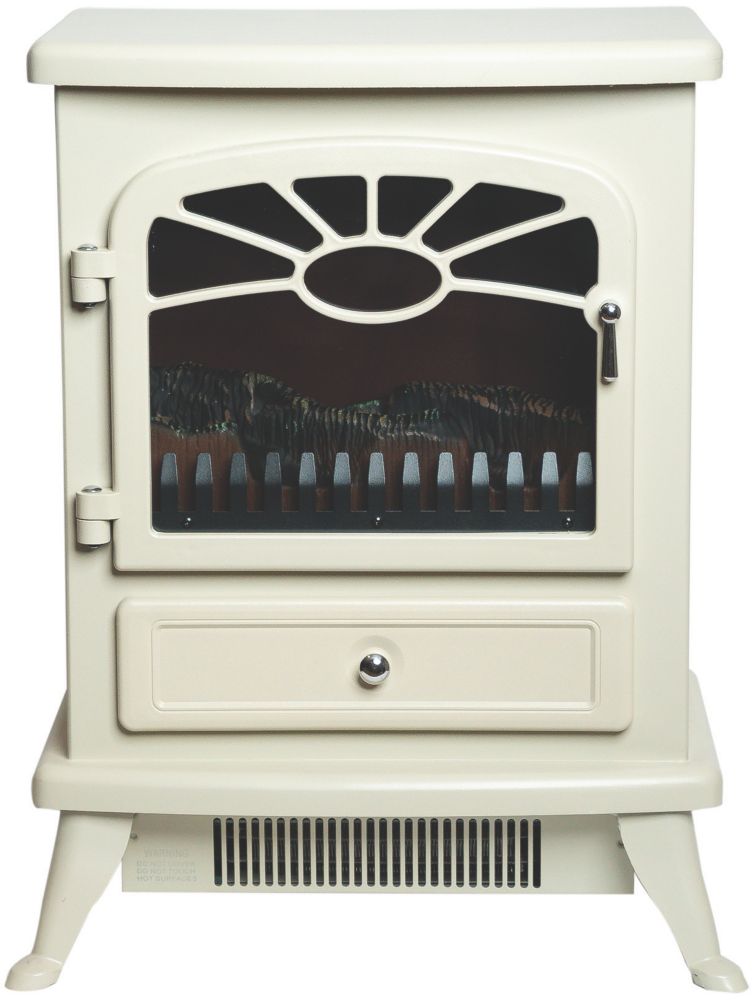 Focal Point ES2000 Electric Stove Fire - Inset Design, LED Flames, 6120 BTU, Choose Cream/Black/Grey/Burgundy