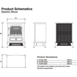 Focal Point ES2000 Cream Electric Stove 430mm x 540mm
