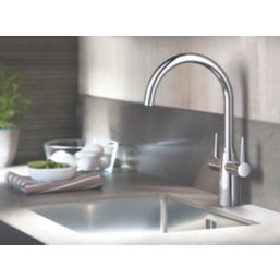 Grohe Ambi Dual-Lever Mono Mixer Kitchen Tap Chrome