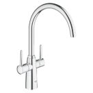 Grohe Ambi Dual-Lever Mono Mixer Kitchen Tap Chrome