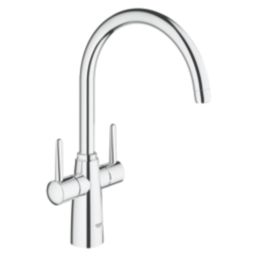 Grohe Ambi Dual-Lever Mono Mixer Kitchen Tap Chrome