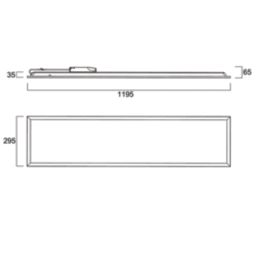 Sylvania Quantum Rectangular 1195mm x 295mm LED Panel Light White 26W 4500lm
