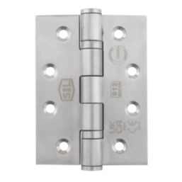 Smith & Locke  Fire Rated Lever on Rose Door Kit Set Satin Silver