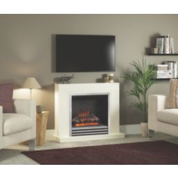 Be Modern Colby Electric Fireplace White 1016mm x 300mm x 805mm