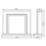 Be Modern Colby Electric Fireplace White 1016mm x 300mm x 805mm