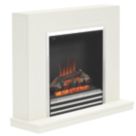 Be Modern Colby Electric Fireplace White 1016mm x 300mm x 805mm