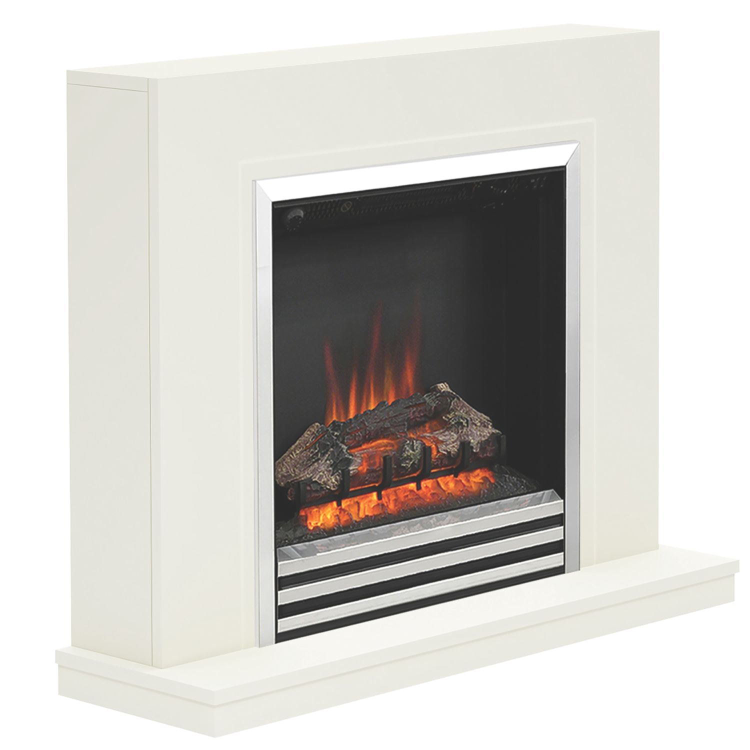Be Modern Colby Electric Fireplace White 1016mm x 300mm x 805mm (317TT)