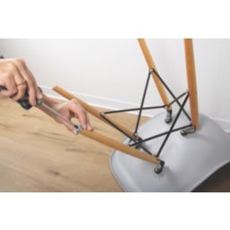 Fix-O-Moll Grey Round Screwed Furniture Gliders 24mm x 24mm 50 Pack