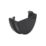 FloPlast Hi-Cap Half Round External Stop End Black 115mm