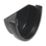 FloPlast Hi-Cap Half Round External Stop End Black 115mm