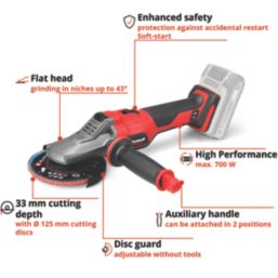 Einhell Professional TP-AG 18/125 F Li BL-Solo 18V Li-Ion Power X-Change 5" Brushless Cordless Angle Grinder - Bare