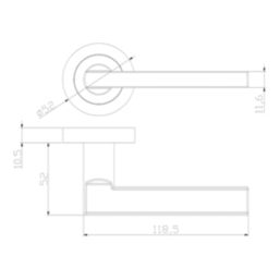 Cooke & Lewis Jaslanic Fire Rated Lever on Rose Handle Pair Titanium