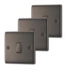 British General Nexus Metal 20A 16AX 1-Gang 2-Way Light Switch  Black Nickel  3 Pack