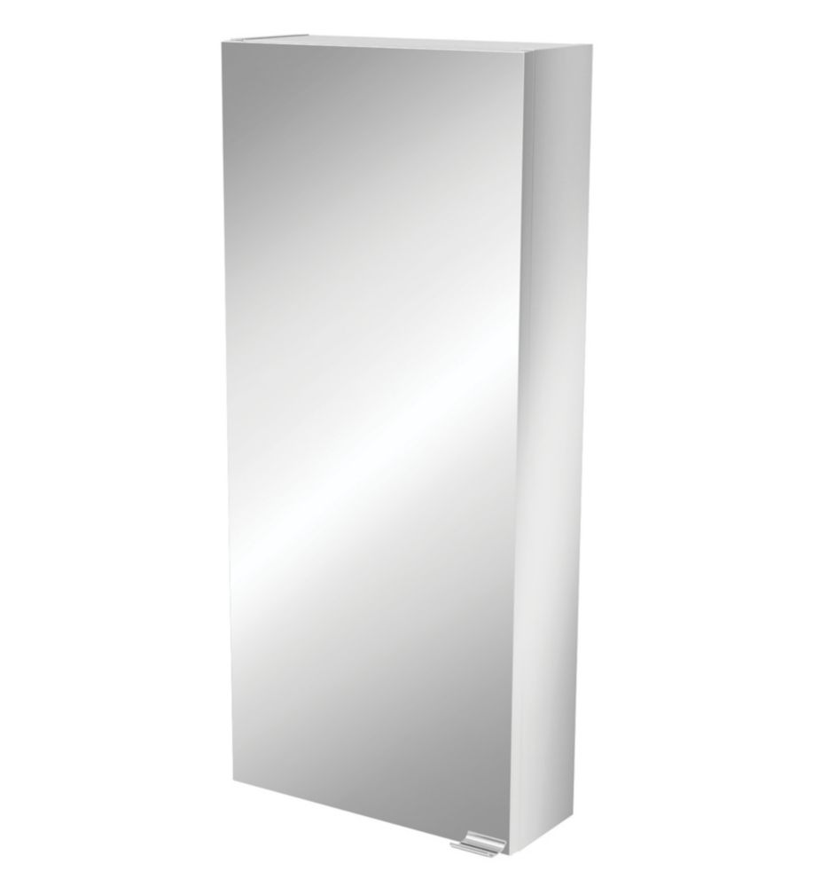 Imandra Bathroom Mirror Cabinet Silver Gloss 400mm x 150mm x 900mm ...