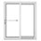 Crystal  LH White uPVC Sliding Patio Door Set 2090mm x 1790mm