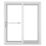 Crystal  Left-Handed White uPVC Sliding Patio Door Set 2090mm x 1790mm