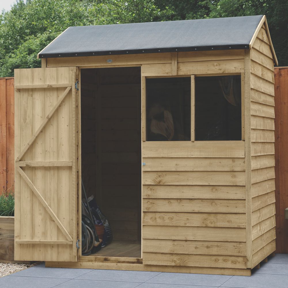 Forest 6' x 4' (Nominal) Reverse Apex Overlap Timber Shed 